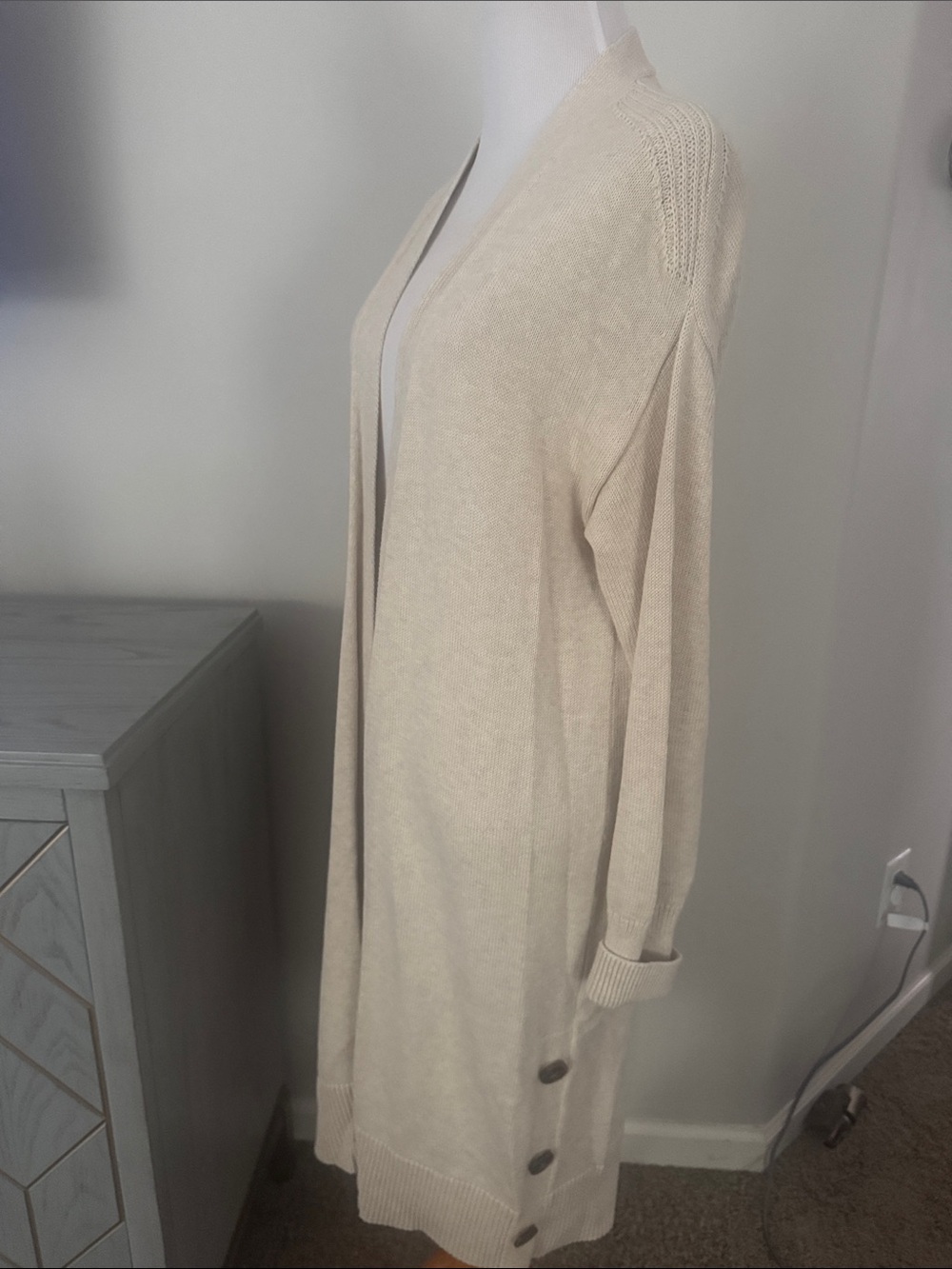 Banana Republic Beige Open-Front Women's Cardigan Sweater, sz XS